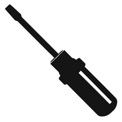 Screwdriver vector clean black silhouette design white background