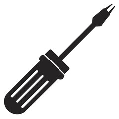 Screwdriver vector clean black silhouette design white background