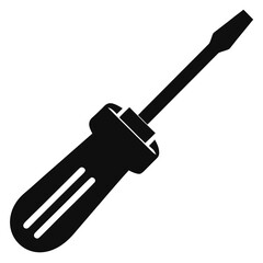Screwdriver vector clean black silhouette design white background