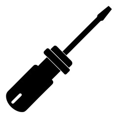 Screwdriver vector clean black silhouette design white background