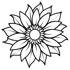abstract sun flower vector