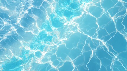 Obraz premium Sunlit pool water abstract ripple effect. AI image