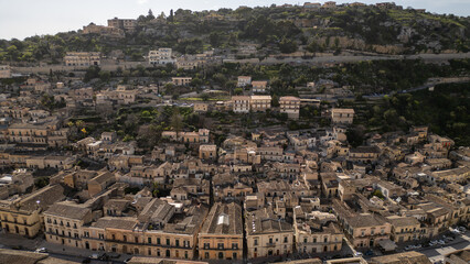 From above, Sicily reveals its maze of golden streets and stone houses – a timeless charm in the heart of the Mediterranean.