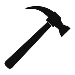 Hammer vector clean black silhouette design white background