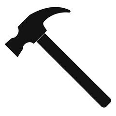 Hammer vector clean black silhouette design white background