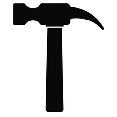 Hammer vector clean black silhouette design white background