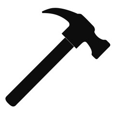 Hammer vector clean black silhouette design white background