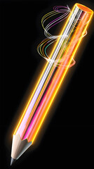 Glowing Colorful Pencil Design