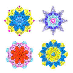 Set of abstract color shapes