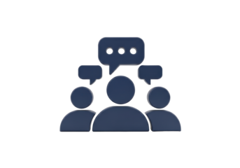 Isolated Group Communication Icon Illustration, Online Meeting, Conference, Collaboration