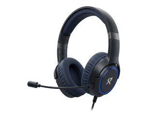 Isolated gaming headset with microphone for listening to music or playing video games