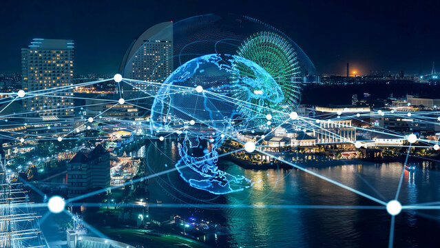 都市交通と通信ネットワークのコンセプト