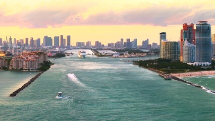 singapore skyline at sunset