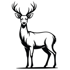 Obraz premium deer silhouette vector