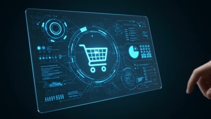 Using Digital Interface with Shopping Cart Icon for Online Commerce - Powered by Adobe