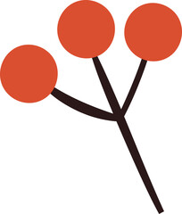 Abstract Berry Branch Illustration