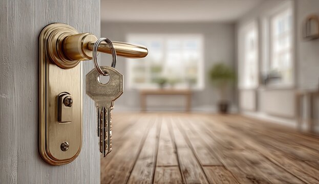A key in a door, entryway