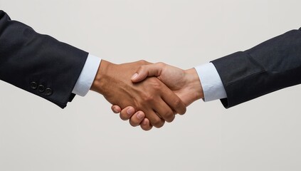 Close-up Business Handshake Between Diverse Individuals