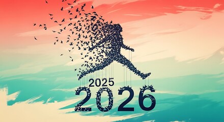 Man transforming into birds