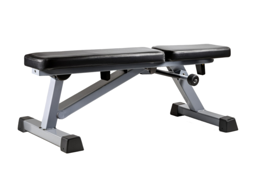 Abdominal gym bench isolated on a transparent or white background