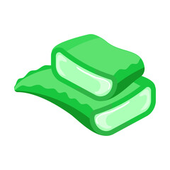 Aloe vera plant with fresh green leaves. illustration Aloe vera for used in skincare, health, and beauty products. Perfect for aloe vera-themed organic designs