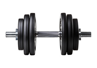 Barbell Isolated on Transparent or White Background.