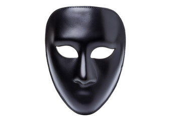 Black leather mask Isolated on Transparent or White Background.