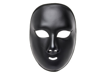 Black leather mask Isolated on Transparent or White Background.