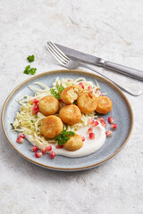 Potato and cabbage croquettes
