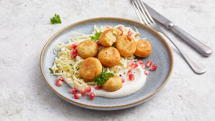 Potato and cabbage croquettes