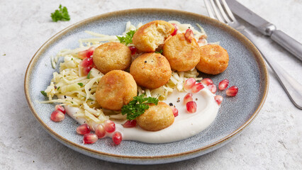 Potato and cabbage croquettes