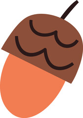 Geometric Acorn Illustration