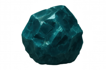 Raw aquamarine crystal with transparent background, ideal for jewelry design or mineral collections