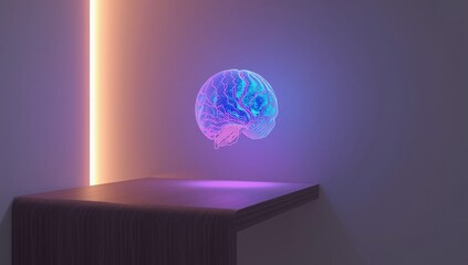 An abstract illustration of a glowing human brain as a blue electric plasma sphere in the black void of space