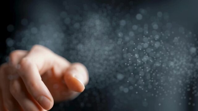 Hand interacting with digital user interface. Precision Targeting and Audience Segmentation