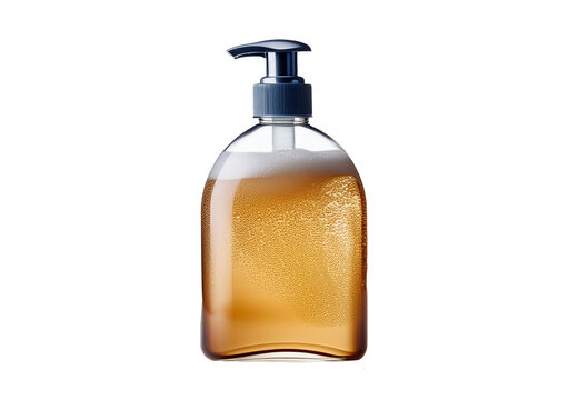liquid soap in bottle isolated on a transparent or white background