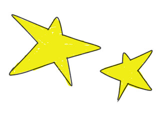 Yellow Stars decoration doodle