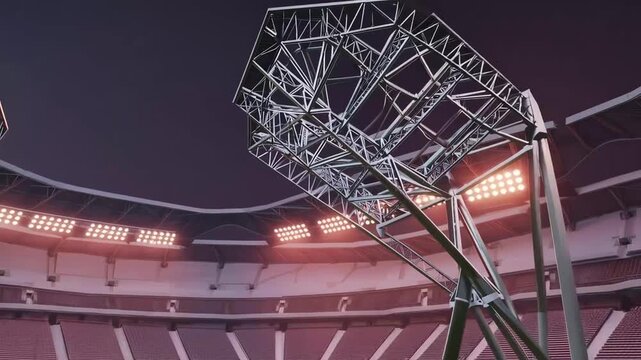 Three-dimensional representation of citrus-hued sports illumination device