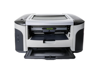 Modern office multifunction printer, isolated on a transparent or white background