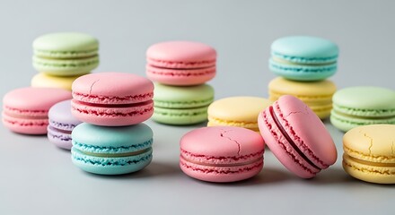 Obraz premium Colorful Macarons Stacked.
