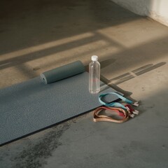 An old rusty pipe and a pair of black leather shoes on the beach