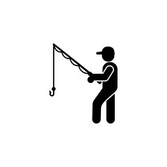 A stylized figure plays an acoustic guitar while walking.