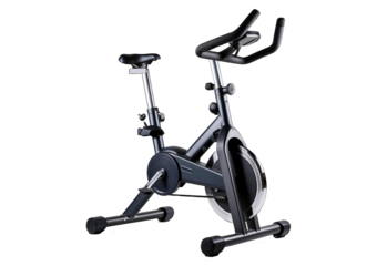 stationary exercise horizontal bike isolated on a transparent or white background