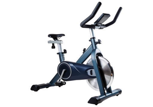 stationary exercise horizontal bike isolated on a transparent or white background