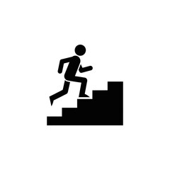 A stylized figure plays an acoustic guitar while walking.