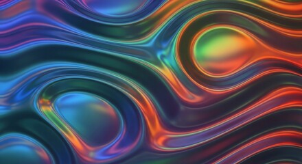 Chromatic Waves of Glowing Liquid Metal in a Psychedelic Flow.