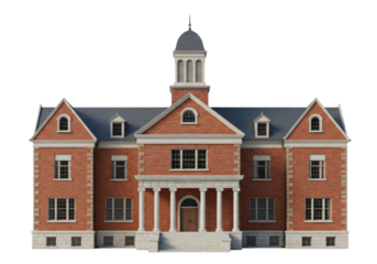 Isolated Historic Building Exterior Architecture Facade isolated with no background