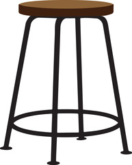 Round Stool Colorful Vector Illustration Design (Version: 03)