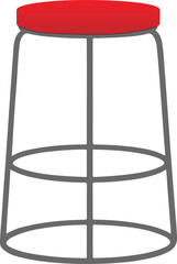Round Stool Colorful Vector Illustration Design (Version: 01)