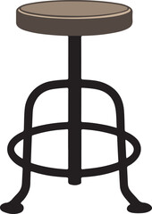 Round Stool Colorful Vector Illustration Design (Version: 08)